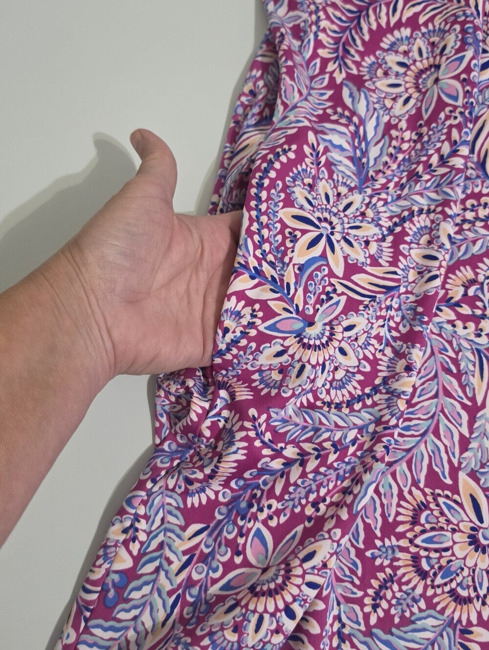 Tommy Bahama Golf Dress Womens M Floral Pink Blue 1/4 Zip Sleeveless Shorts Set - Picture 13 of 14